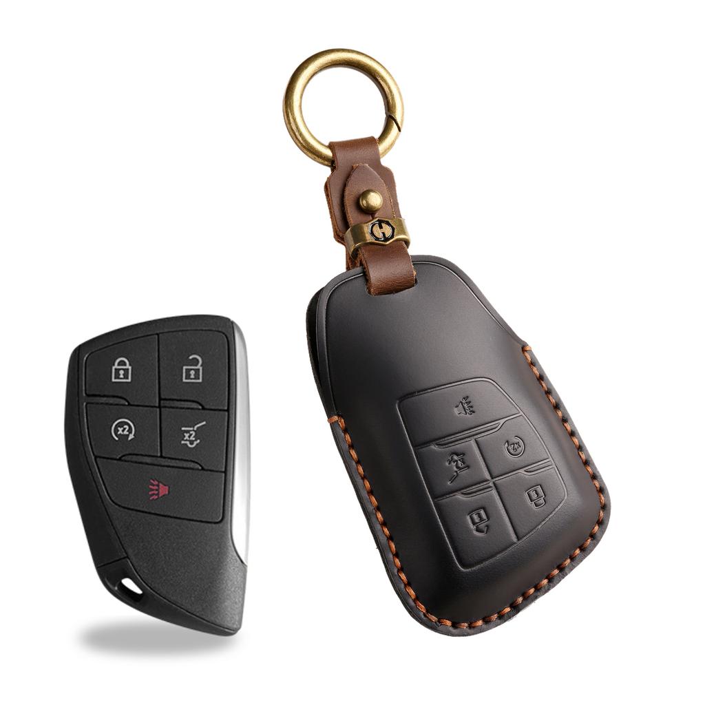 Retro Leather Key Cover For New Buick Envision High-End Leather Protection Car Key Protection Bag