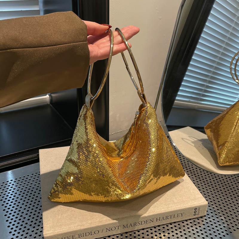 Women's Versatile Crossbody Bag - Single Shoulder, Small Fragrance Style with Sequin Chain, Dazzling Colors, Light Luxury, Ideal for Commuting.