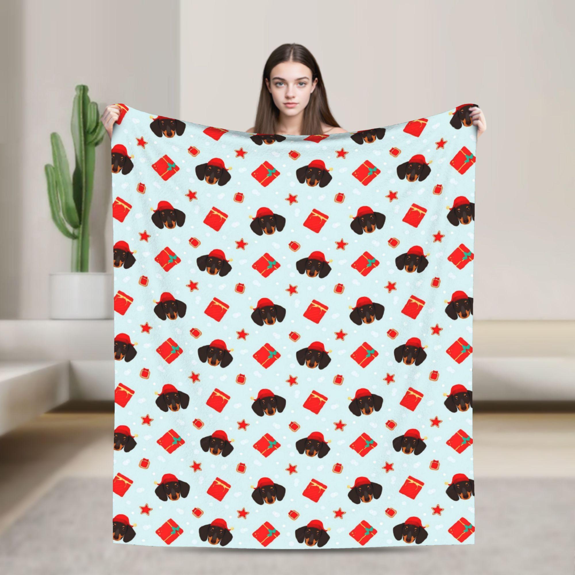 

Cute Dog Blankets Flannel Summer Air Conditioning Animal Cartoon Portable Thin Throw Blanket for Bedding Car Bedding Throws 100x150cm