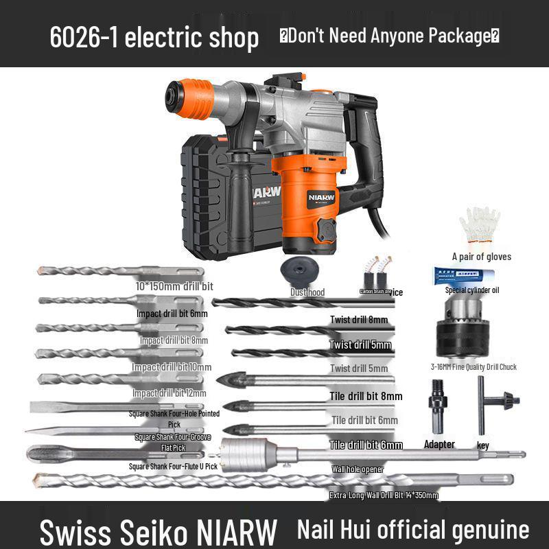 High-Power Industrial Electric Hammer & Drill: Multifunctional Impact Tool for Concrete and Household Use