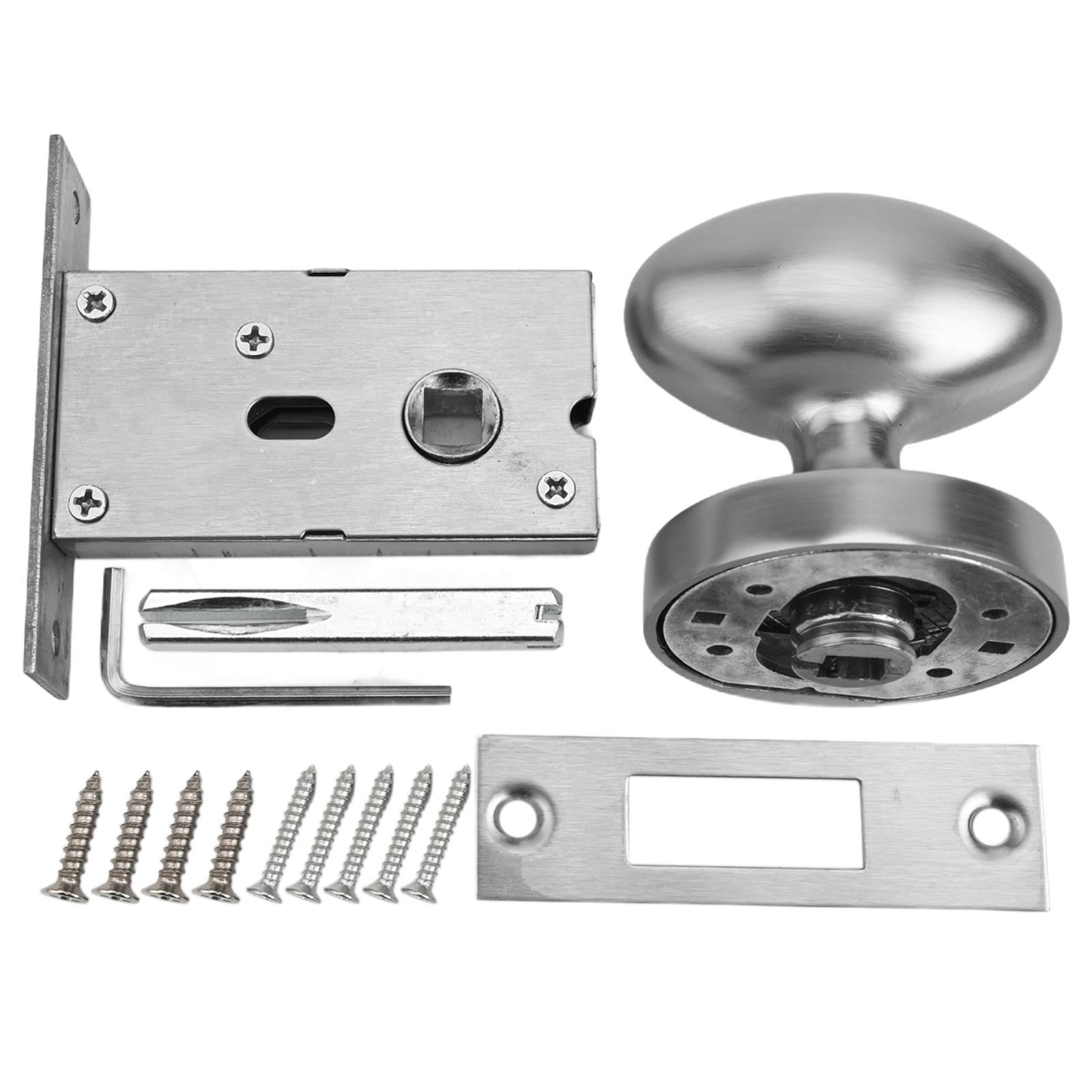 

Single-Sided Lock Keyless Door Handle Home Interior Customizable Finish Innovative Design Minimalist Style For Fireproof Doors срібний