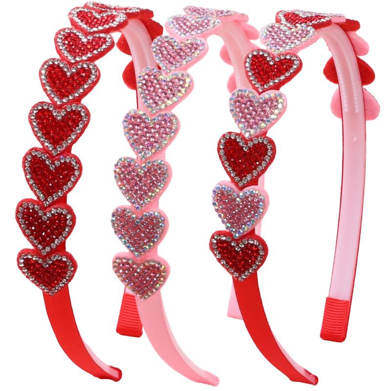 Sprankelende Hartvormige Strass Hoofdband Schattig Valentijnsdag Thema Haaraccessoire Voor Leuke Haardracht Perfect Cadeau Voor Vrouwen
