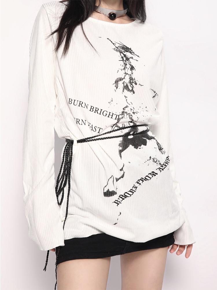 

Harajuku графические футболки женские винтажные японские Y2k уличная одежда в стиле панк женские футболки с длинными рукавами гранж эстетические топы S