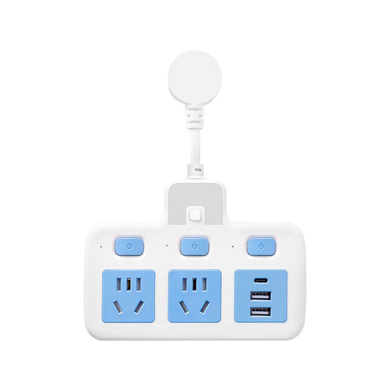 Multi-Hole Wireless Power Strip with Extension Cord