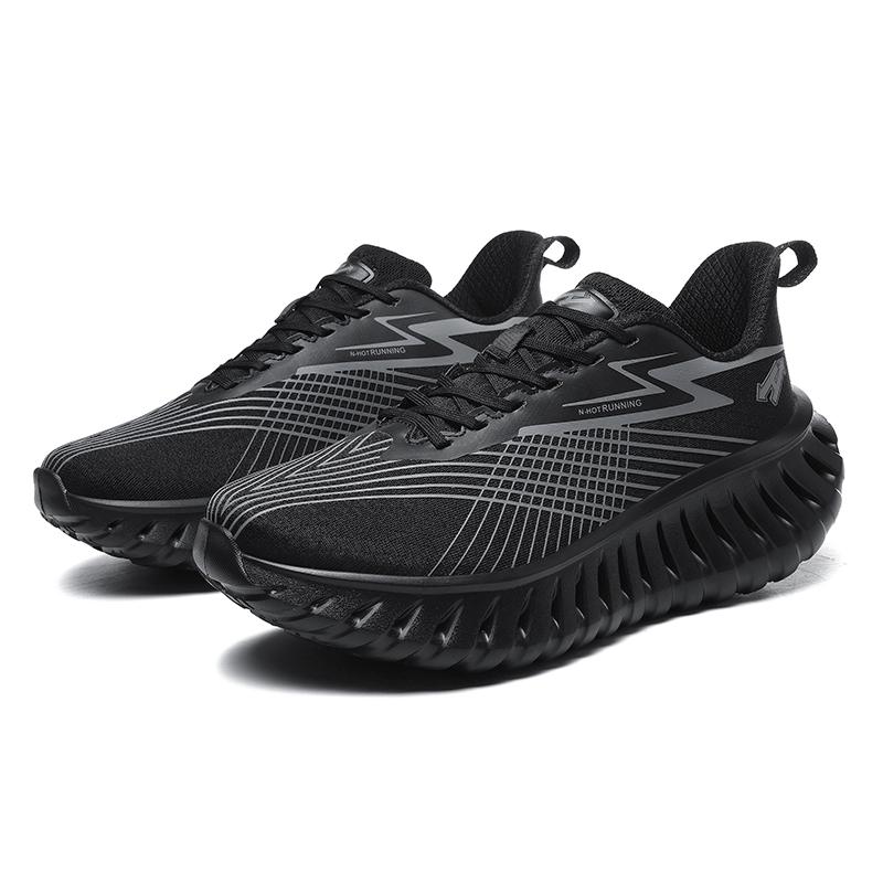 Men's breathable rebound off-road running shoes - anti-slip cushioning outdoor thick-soled running shoes - men's sports shoes