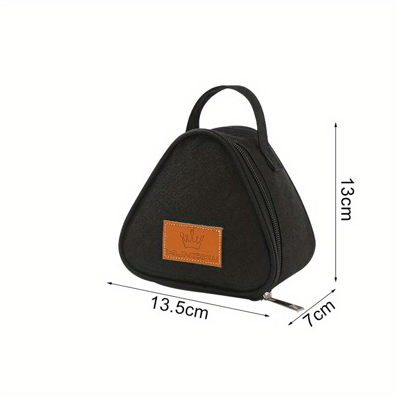 1Pc Aluminum Foil Insulated Lunch Bag Triangular Design Portable Rice Ball Bag for School Outdoor Ziplock Bag