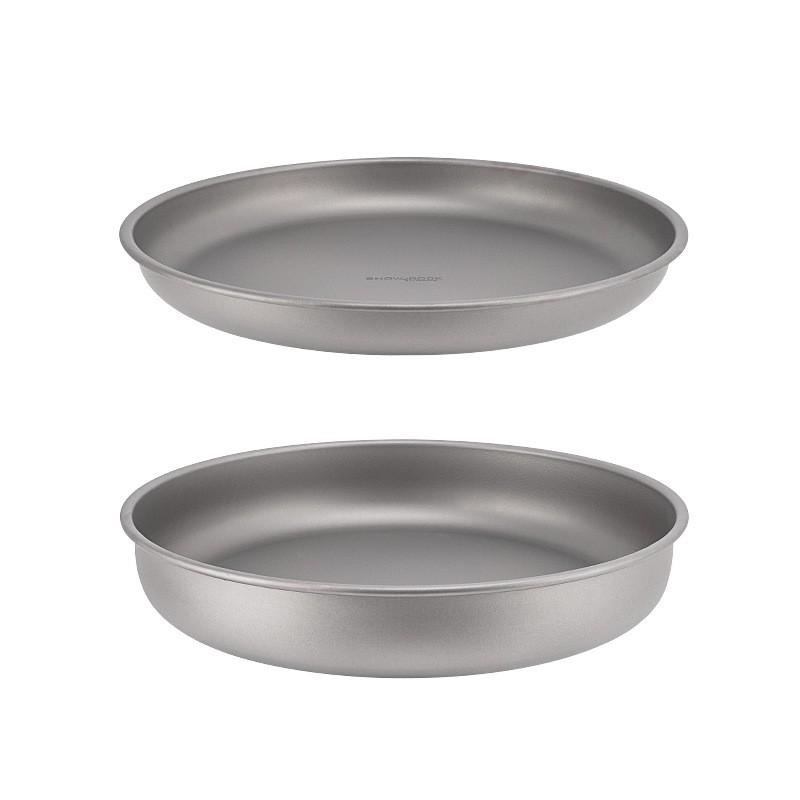 Titanium Camping Plate 1000ml Round Dinner Outdoor Picnic Hiking Backpacking Lightweight Portable Food Tray
