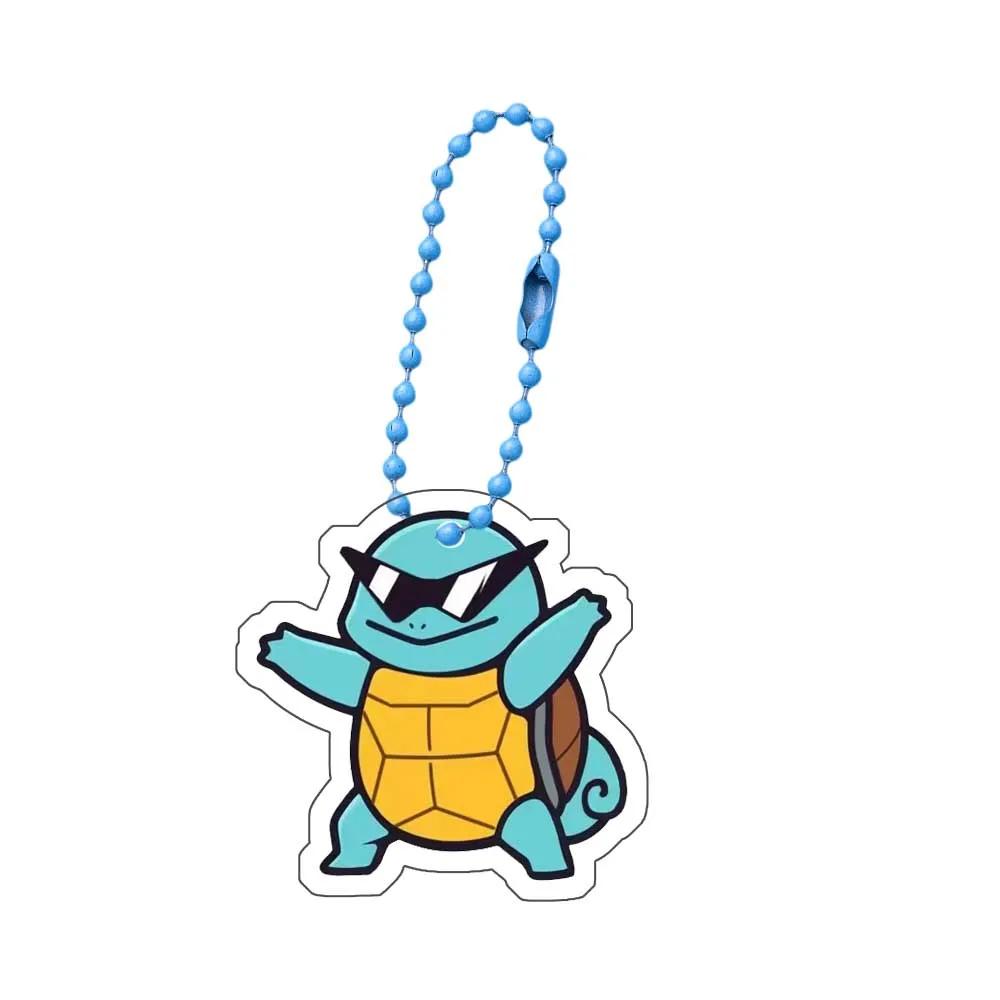 Anime Pokemon Charmander Psyduck Bulbasaur Gengar Squirtle Jigglypuff Mew Snorlax Pikachu Acrylic Keychain Bag Pendant 5cm Gifts