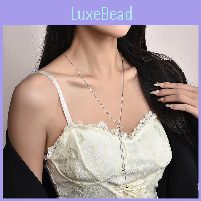 Stylish Geometric Titanium Steel Pendant Sweater Necklace For Women With Elegant Design