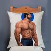 Super Sexy Hot Masculine Male Muscle Hairy Bear Man Cartoon Gay Art Soft Velvet Sofa Pillow Case Cozy Boyfriend Cushion Cover