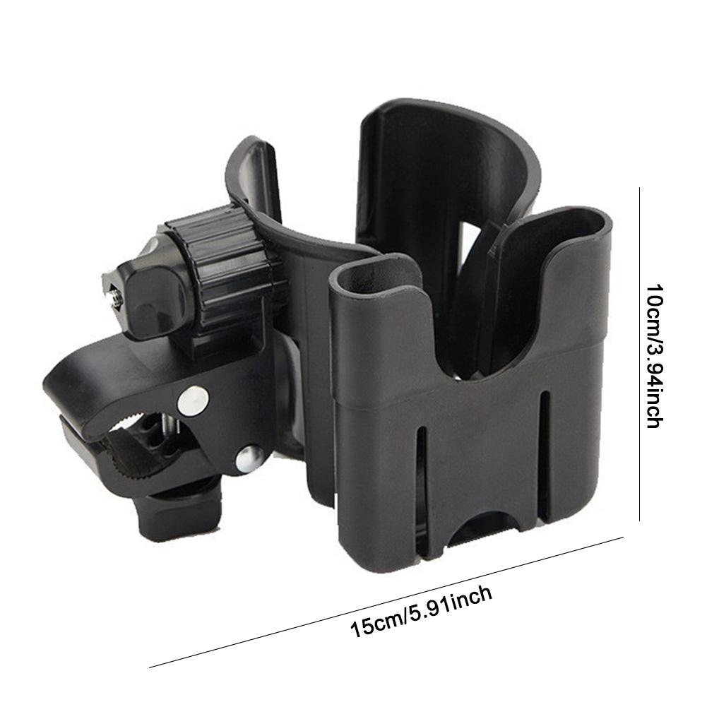 2-in-1 Stroller Cup Holder with Phone Holder Golf Cart Cup Holder Bottle Holder for Stroller Bike Wheelchair Walker Scooter