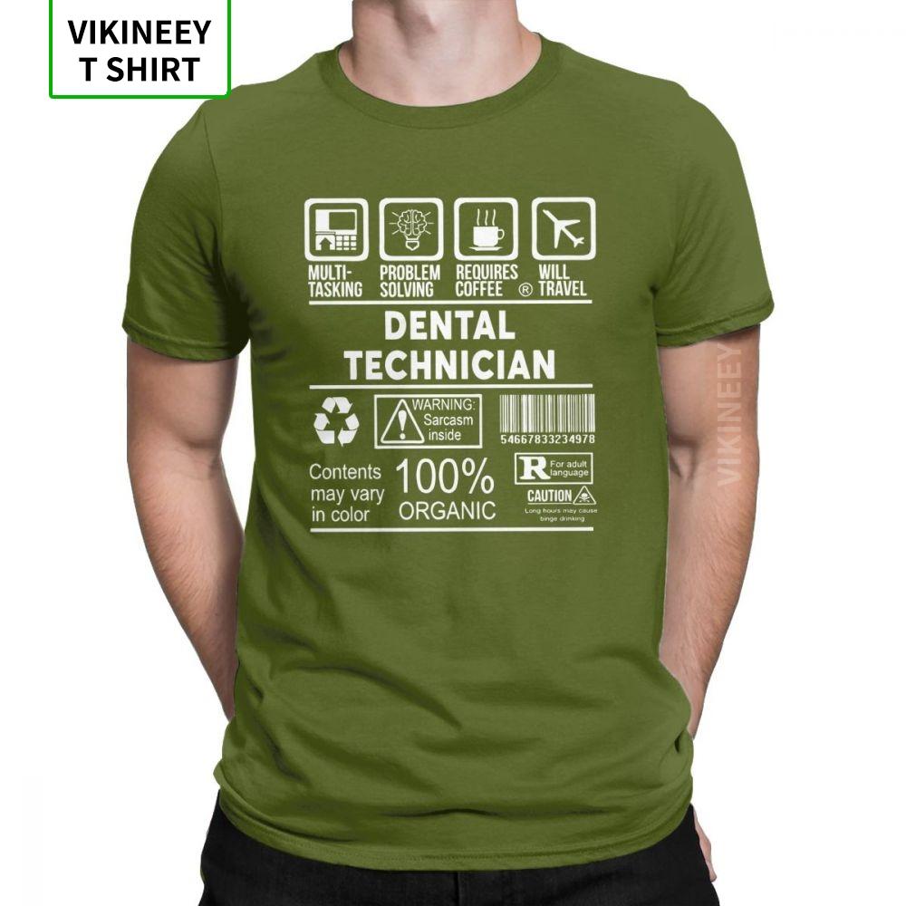 Dental Technician T Shirts Mens Dentist Plus Size Clothes Short Sleeve Vintage TShirts Crew Neck 100 Cotton Tees Plus Size