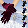 Short Opera Velvet Gloves for Women Flapper Stretchy Wrist Length Banquet Gloves Tea Party Halloween Costume Gloves