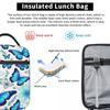 Blue Butterfly Pattern Insulated Lunch Bag for Kids School Cooler Thermal Food Box Tote Portable Lunch Boxes Container