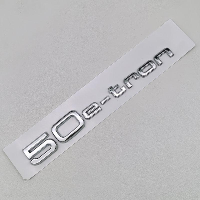 3D ABS Logo 30 40 45 50 E-tron GT Letters Sticker Car Rear Trunk Emblem Badge For qaz22 A3 SQ6 Q5 Q6 Q8 Q4 Etron Accessories