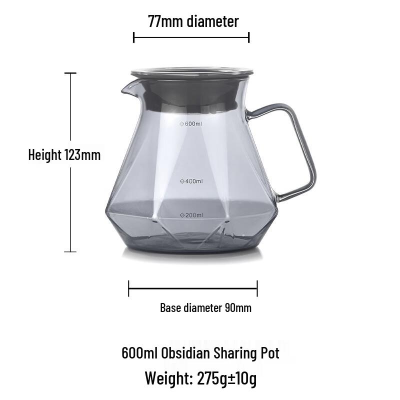 LISM Pour Over Coffee Pot - Obsidian Diamond