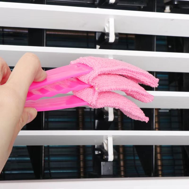 Venetian Blind Duster Brush Microfiber Reusable Washable Cover Ergonomic Grip for Home Office Dust Cleaning