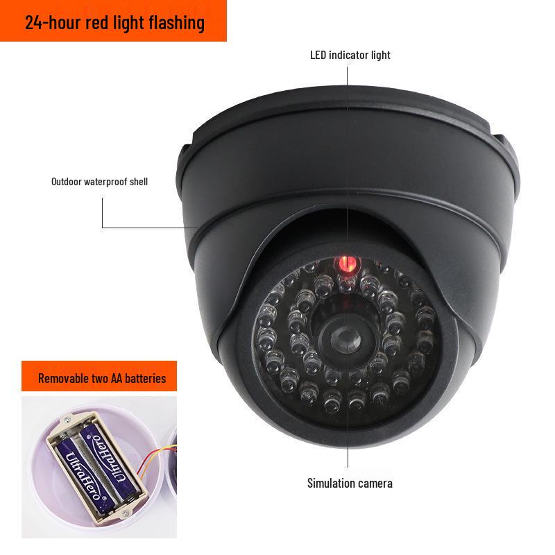 

Fake Semicircular Surveillance Camera with Light for Anti-theft Monitoring