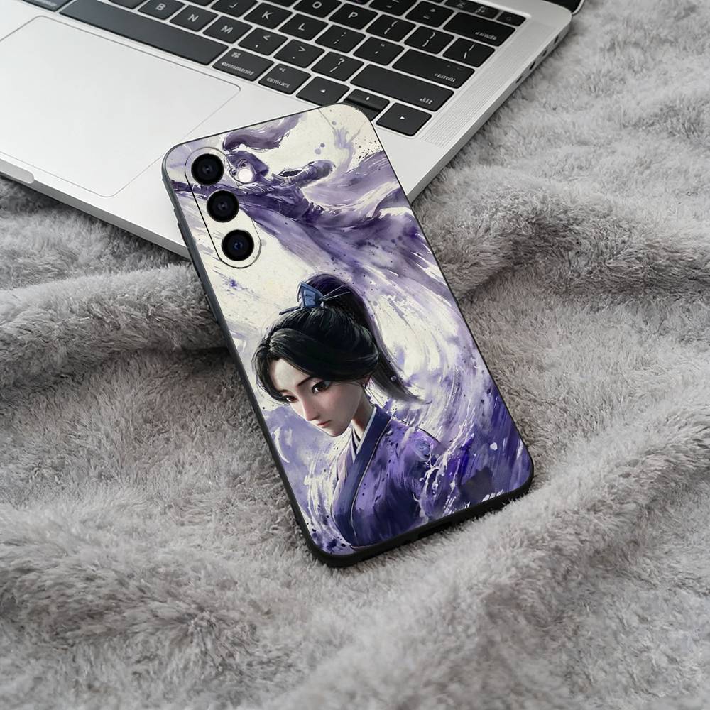 N-Z-Ne-zha Hot anime Black Soft Silicone Phone Case for Samsung Galaxy A73, A71, A72, A70, A53, A52, A51