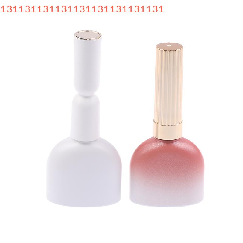 Empty Gel Packaging Refillable Cosmetic Pot Manicure Oil Dispenser 15ml Mini Glass Nail Polish Bottle with Brushes