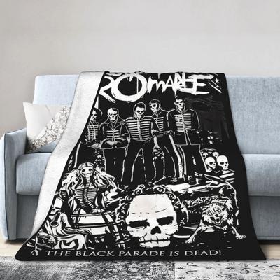My Chemical Romance Band Blanket The Black Parade Is Dead Flannel Funny Breathable Throw Blanket for Home Spring/Autumn
