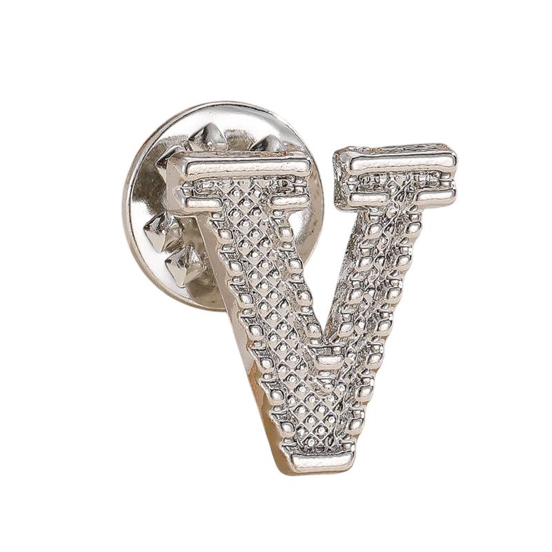 A-Z Letter Initial Lapel Pin Brooches Vintage Coat Suit Shirt Badge Party Office Brooch Pins Gifts For Men And Women Accessories