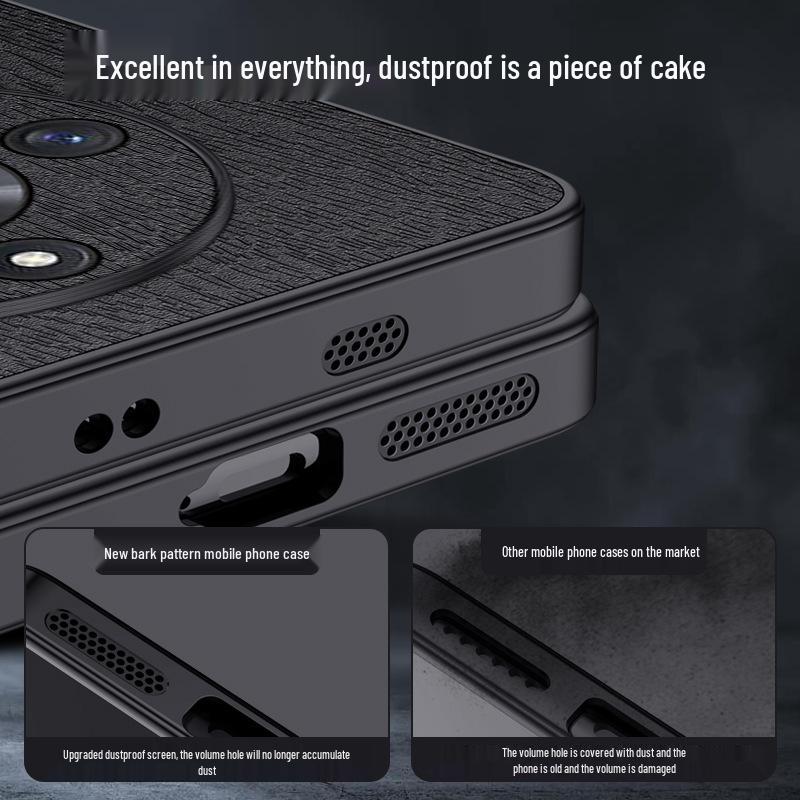 Huawei Honor X50/X40/Enjoy 60 PLUS Bark Texture Drop-proof Phone Case