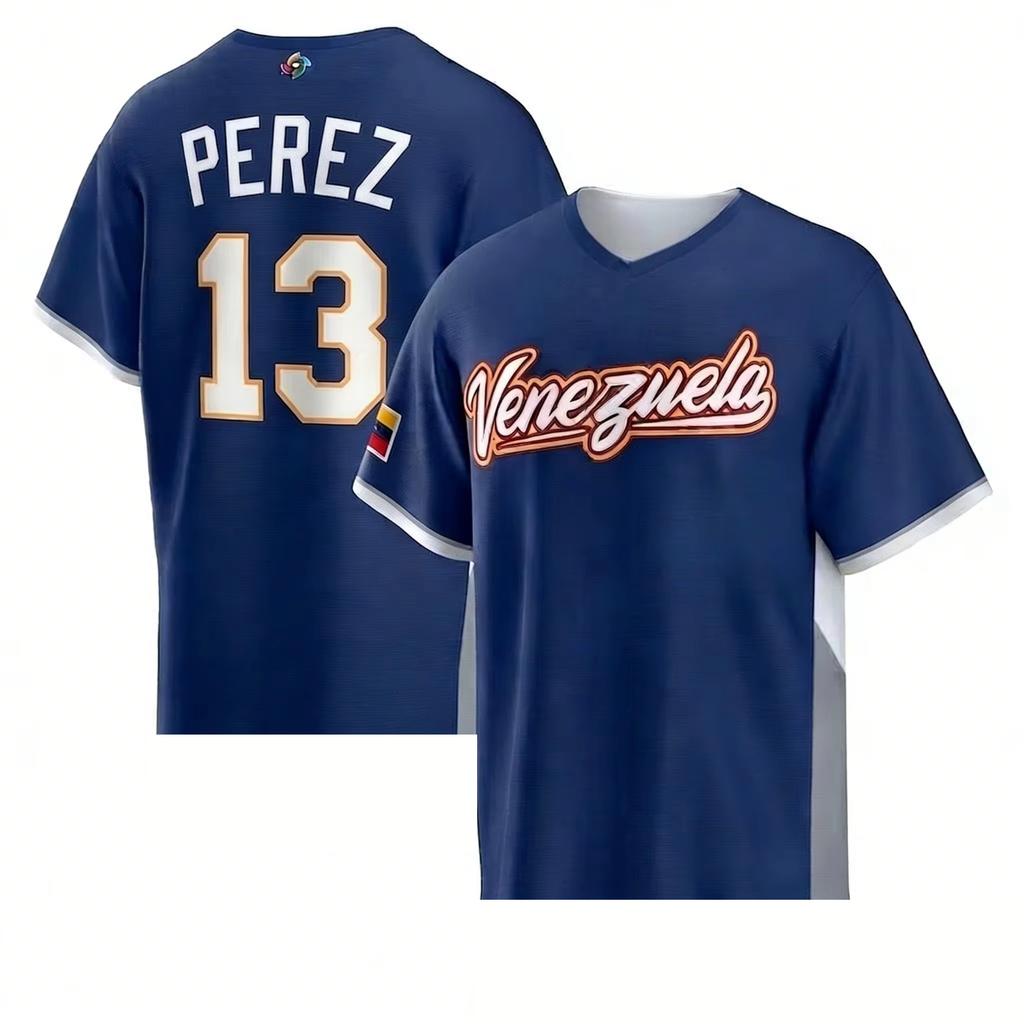 2026 Druk 3D Wenezuela Męski T-shirt z Nadrukiem Letni Krótki Rękaw Luźny Oddychający Casualowy Sportowy Koszulka Baseballowa