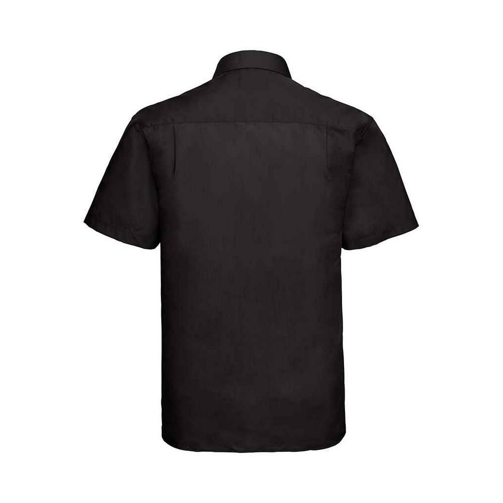 Russell Collection Mens Poplin Easy-Care Short-Sleeved Formal Shirt