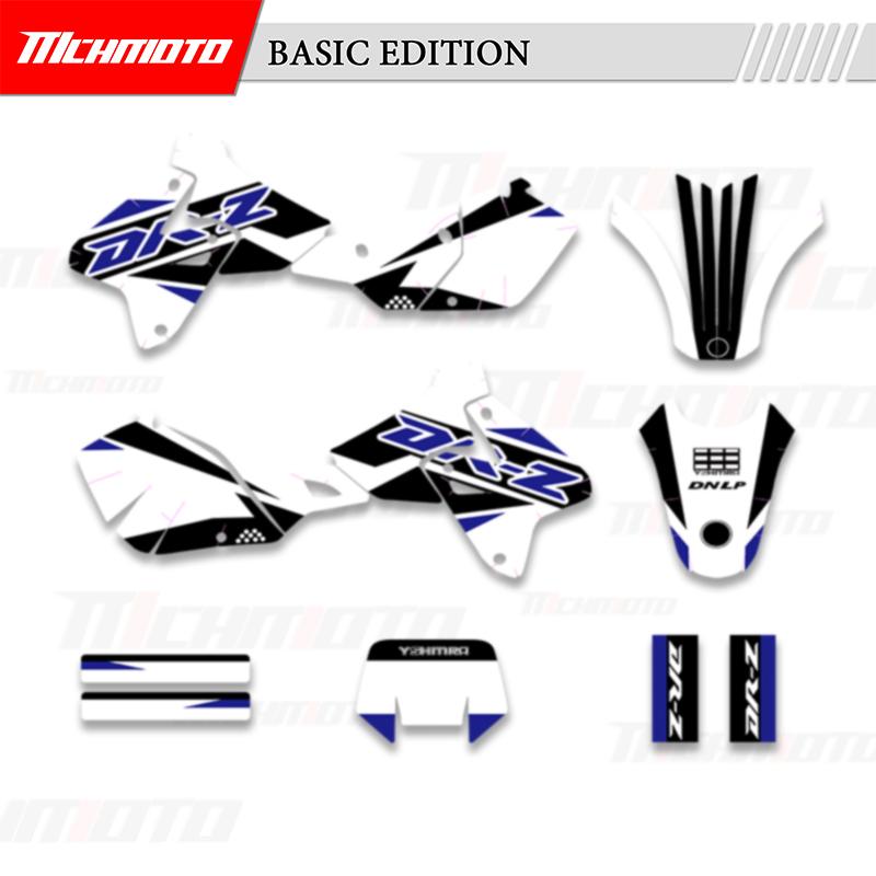MCHMFG For SUZUKI DRZ400 SM S E DRZ 400 SM S E 2000- Motorcycle Graphics Decal Stickers Kit Background Number Name