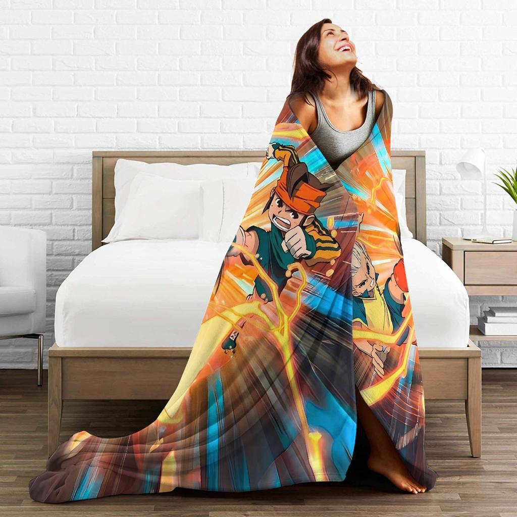 Inazuma Eleven Axel Blaz Gouenji  Blanket  Picnic Flannel Throw Blanket For Couch Bed Super Soft Design Quality Bedspread Gift