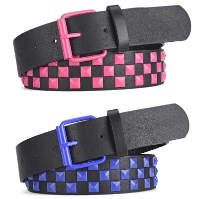 Breite 3,8 cm Hip-Hop-Punk-Gürtel für Damen, Modetrend, All-Match-Jeans-Accessoires, Gürtel, Musikfestival, Y2k, Mädchen, Pu-Bund