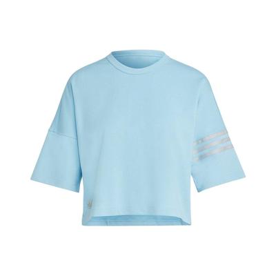 Originals Three Stripes Color Block Ανετό Κοντομάνικο T-Shirt Γυναικεία Μπλούζες Μπλε IB7311