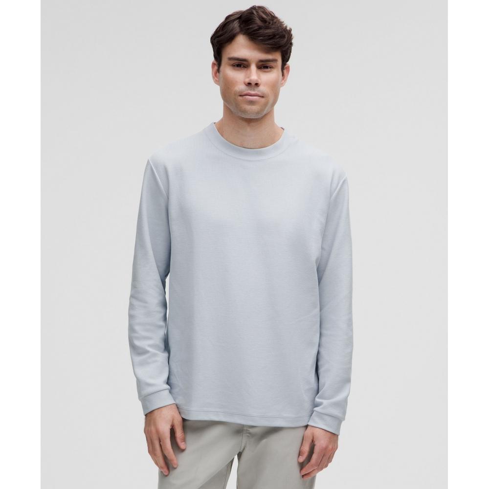 

Lululemon Heavyweight Cotton Textured Long Sleeve Shirt Starch Blue XXL