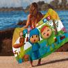 cute P-Pocoyo Children's cartoons Beach Towel Colorful Bath Towels for Girl Microfiber Quick Dry Custom Sand  Yoga Spa Gym Pool