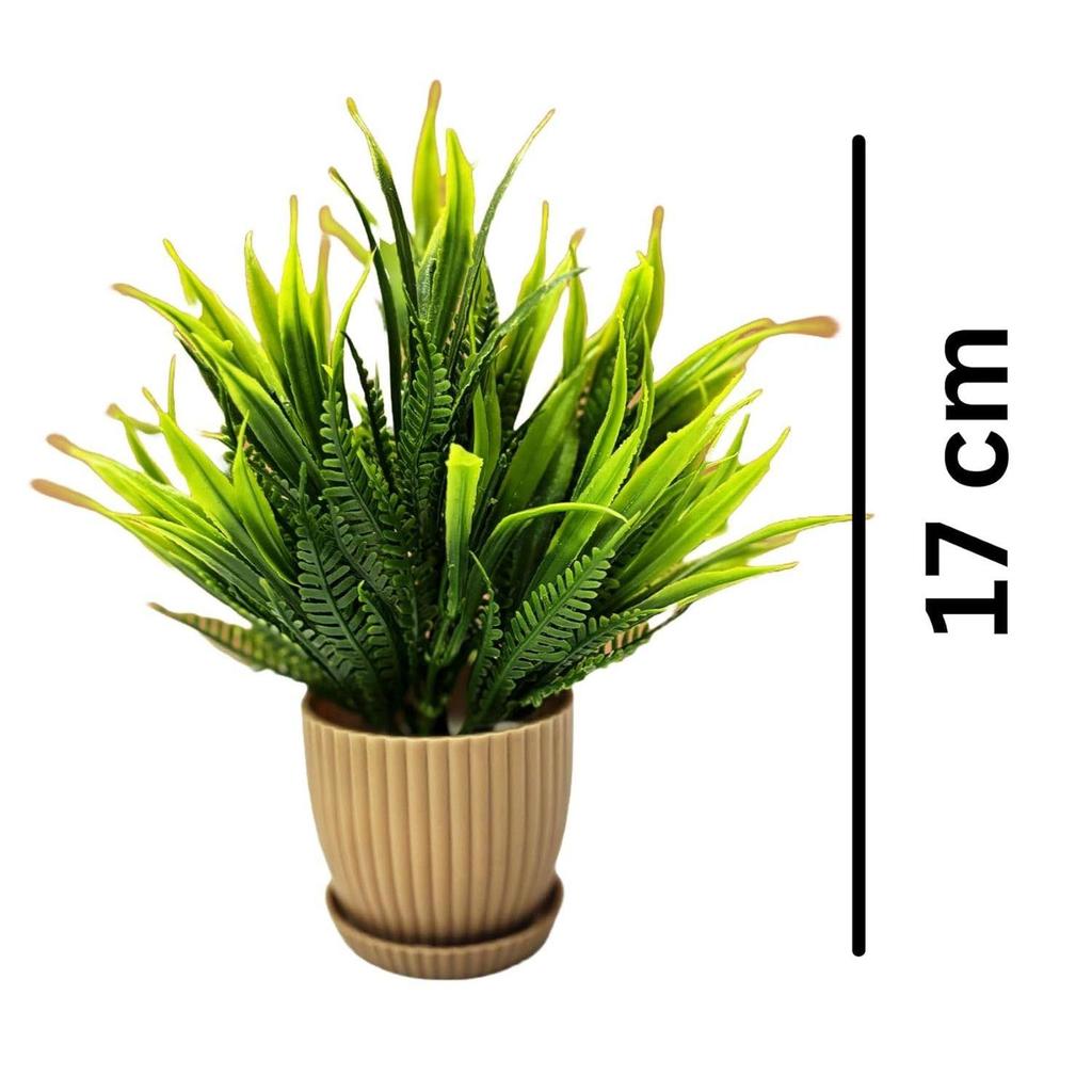 6 Packs Fake Plants Small, Mini Artificial Plants Indoor For Home Farmhouse Bathroom Shelf Décor (Height : 17Cm, Chocolate) - Plastic