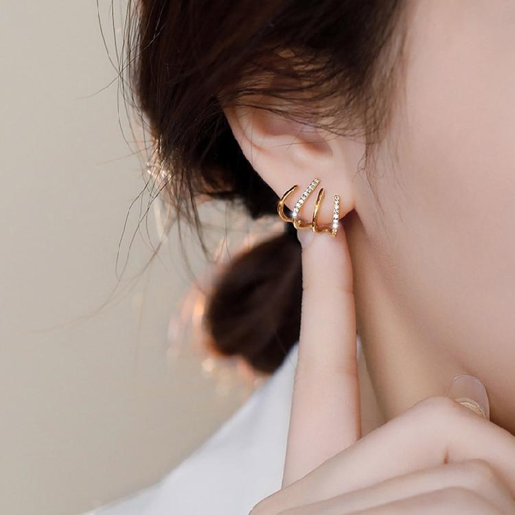 Ear Cuffs Stud Earrings Minimalist Ear Wrap Piercing Earrings for Girls Teen