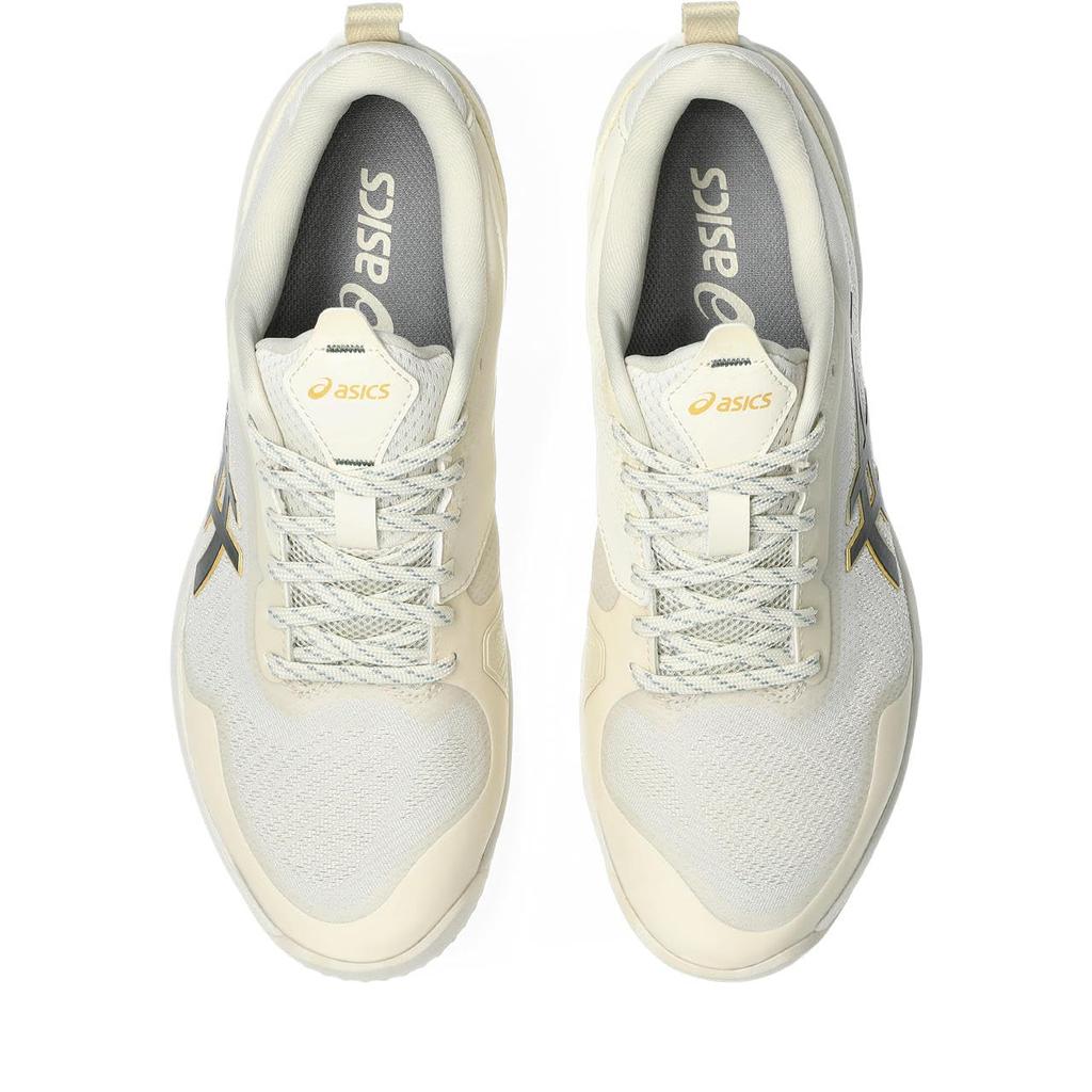 ASICS PRESTIGELYTE 5 OC Tennis Shoes Unisex Adult Size 200 Size 2E (1043A021), (Birch/Monument Blue), 25.5 cm,