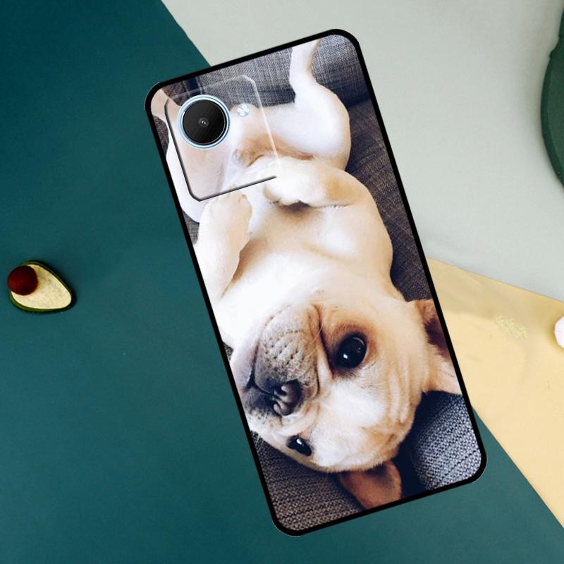 Funny french bulldog For Realme C63 C61 C71 C55 C67 C51 C75 C65 C53 10 11 12 13 14 Pro Plus GT6 GT7 15 Pro Case