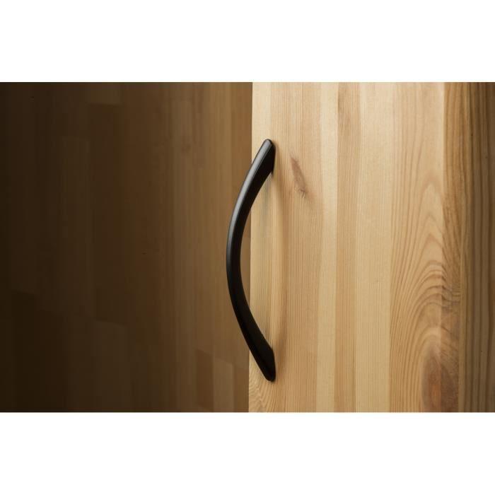 Mânere de mobilă - Set de 4 - Aluminiu tropicalizat - Negru - Model Baretă - Distanță între găuri 128 mm