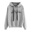 Cartoon Print Hoodie For Women With Polyester Thick Warmth For Winter Casual Wear