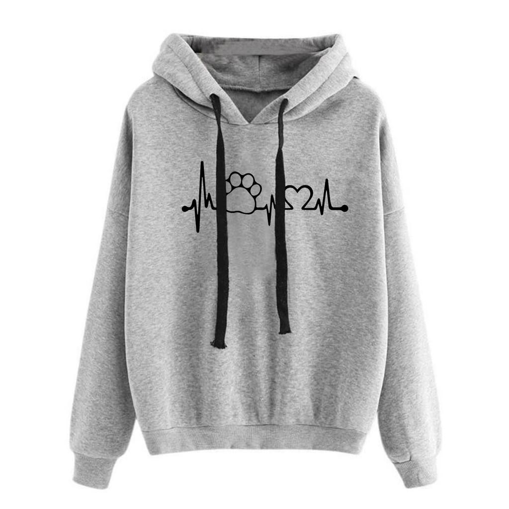 Cartoon Print Hoodie For Women With Polyester Thick Warmth For Winter Casual Wear
