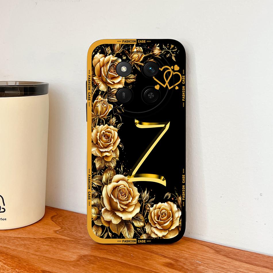 For Honor Magic 7 Lite Case For Magic 8 Lite Rose Letters Soft Phone Back Cover For Magic7 Magic8 Lite Liquid Silicone Fundas