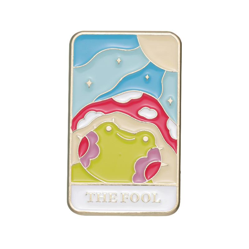 Adorable Metal Badge Featuring Frog King Animal Design Perfect For Trendy Accessory