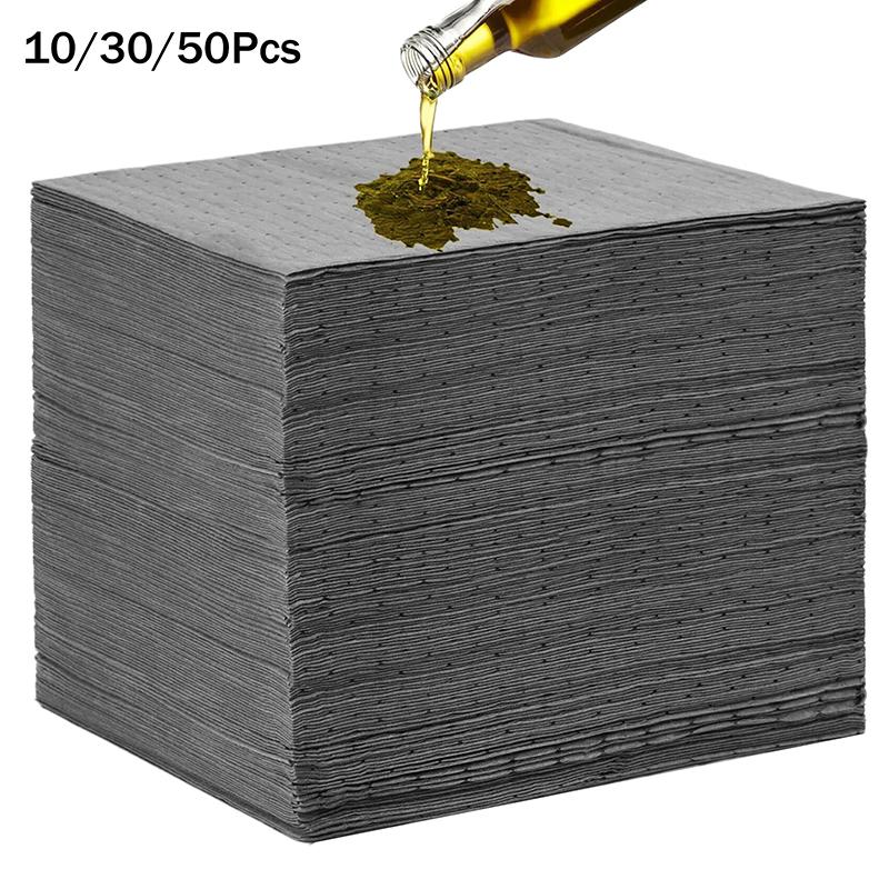 10/30/50Pcs Oil Absorbent Pad Water Absorbent Mat Replacement Oil Maintenance Mat For Garage Home Basement Restaurant Range Hood
