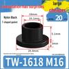 T-shaped Nylon Insulating Washer for M2-M12 Shafts