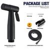 3 Pcs Bathroom Stainless Steel 304 Matte Black Hand Held Bidet Toilet Sprayer Kit Bidet
