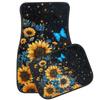 Sunflower with Butterfly Universal Car Floor Mats Set,4 Pack  All Weather Car Floor Carpets Protector Rugs for Women Driver Gift
