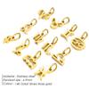 A-Z Alphabet 26 Letter Charms Set Heart Zircon Pearl Initial Letter Gold Plated Stainless Steel Pendants for DIY