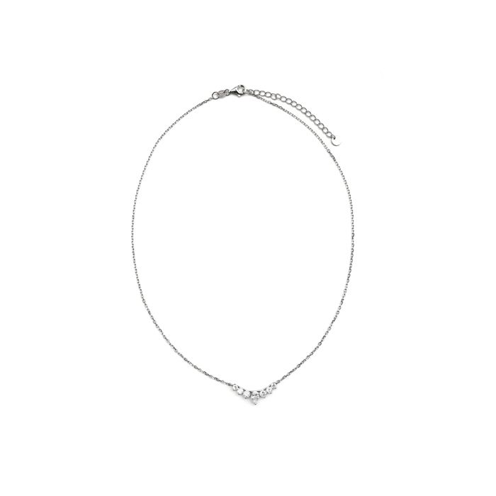 Collier Luxenter En Argent 925 Et Zirconium Brillant Finition En Rhodium - Anviba